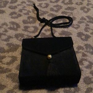 Vintage Black Suede Purse by Mary K